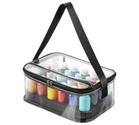 Painting Storage Organizer | Art Supplies Travel Case, Portable Transparent Bag for 24 Bottles of 60 ml Oil Painting Airbrush Ink Model Organizer