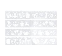 Painting Template Flower Stencils Wall Stencils Reusable Spring Stencils Hollow Safety Stencil for Wood Wall Fabric Rock Chalkboard Sign DIY Art Projects(Surprise Party)