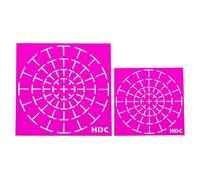 Painting Templates for Dotting - 2pcs Art Tools | Decorative Stencil Pattern Design | 13cm & 9cm Size Set + 0.5mm Slim Profile | Waterproof PET Polymer Sheet | for Rock Canvas