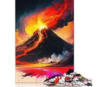 Painting The Volcano Jigsaw Puzzles Puzzles for Adults Kids. 1000 Piece Whimsical Challenge Toy Educational Games Home Decoration for Adults& Kids Age 14 Years Up 1000pcs (38x26cm)