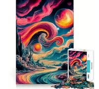 Painting to The Pink World Jigsaw Puzzle 1000 Piece for Adults Brain Challenge Toy Leisure Time Clear Cut Amazing Present (50x75cm)