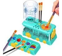 Painting Tool Automatic Brush Cleaner Water Circulation Function Train Shaped Design for Easy Use in Various Occasion Watercolour Brush Cleaner
