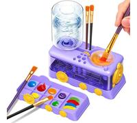 Painting Tool Automatic Brush Cleaner Water Circulation Function Train Shaped Design for Easy Use in Various Occasion Paint Brush Cleaner