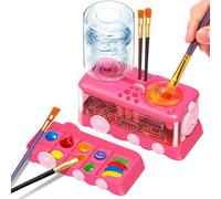 Painting Tool Automatic Brush Cleaner Water Circulation Function Train Shaped Design for Easy Use in Various Occasion Watercolour Brush Cleaner