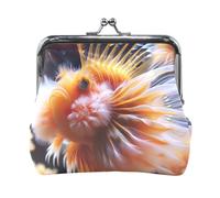 Painting Wild Flowers Spring Coin Purses Coin Holder Case Organizer Purse with Clasp, Womens Change Purses for Coins, 4.5" X 4.1", funny sea fish golden, One Size, Funny Sea Fish Golden