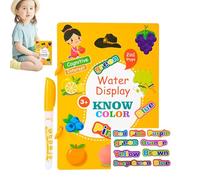 Painting with Water Colouring Books, Reusable Water Painting with Reveal Effect for Educational Learning, Doodle, Reusable Pen for Revealing Art, Colouring Books, Children's Activity Game