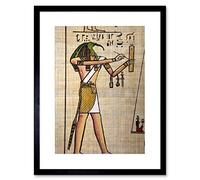 Painting Writing Hieroglyphics Egyptian GOD THOTH IBIS Head Framed Print B12X8144