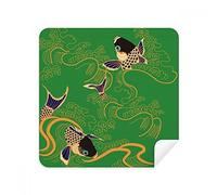 PaintingJ apanese Yellow Fish Glasses Cleaning Cloth Phone Screen Cleaner Suede Fabric 2pcs
