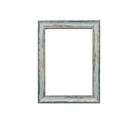 Paintings Frames Industrial Vintage looking Shabby Chic/Camouflage Picture/Photo/Poster frame - Moulding measures 32mm wide and 18mm deep - Spoon Blue Distressed 16" x 12" Size