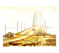 PAINTINGS WAR SCENE WWII UK ARNHEM BRIDGE NETHERLANDS MARKET GARDEN TANK ARMY 30X40 CMS FINE ART PRINT ART POSTER BB8889