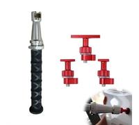 Paintless Dent Repair Kit, Slide Hammer with 4 Pieces Lockable Aluminum Puller Tab, Telescopic Auto Body Puller Dent Removal Repair Tool (Black 1set C)