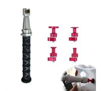 Paintless Dent Repair Kit, Slide Hammer with 4 Pieces Lockable Aluminum Puller Tab, Telescopic Auto Body Puller Dent Removal Repair Tool (Black 1set A)