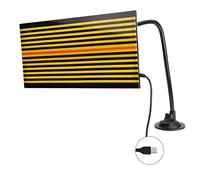 Paintless Dent Repair Removal Tool Professional LED Reflector Line Board with USB Power for Automotive Body Hail Damage Dent Removal Acrylic Black Yellow 16.4ft