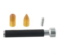 Paintless Dent Repair Tool Kit, Aluminum Tap Down Pen and Hammer for Hail Removal, Adjustable Suction Rod for Car Body Ding Fixing without Paint Damage, Black Auto Repair Accessories with Rubber Base