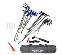 Paintless Dent Repair Tools Kit for Hail Damage Removal - 21pcs Rods Dent Puller Slide Hammer Dent Lifter Glue Gun Tap Down Light Reflect Board Auto Dent Repair Kit