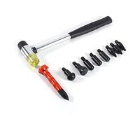Paintless Dent Tool, Tools Dent Ding Hammer 9 Heads Tap Down Kit Knockdown Tool Paintless Hail Removal for small ding repair for car dent removal kit pdr hammer panel beating set reparation