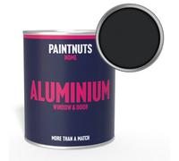 Paintnuts Aluminium Metal Window Door Weatherproof Satin Paint - Graphite Black - 2.5L (Ral9011)