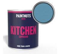 Paintnuts Kitchen Cupboard Wood Laminate Satin Paint - Pastel Blue (Ral5024) - 1L