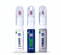 PaintNuts Touch Up Paint suitable for Tesla White Water Pearl (PPSW) 2-in-1 Pen, Clear Lacquer and Primer