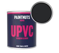 Paintnuts Upvc Window & Door Weatherproof Satin Paint - Graphite Black (Ral9011) - 250Ml Tin