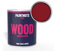 Paintnuts Wood Window & Door Paint - RAL-3003 - RUBY RED Satin 1 Litre Tin
