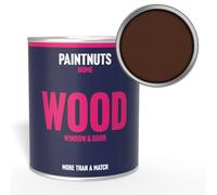 Paintnuts Wood Window & Door Paint - RAL-8016 - MAHOGANY BROWN Gloss 1 Litre Tin