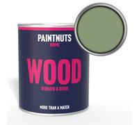 Paintnuts Wood Window Door Weatherproof Satin Paint - Pale Green - 1L (Ral6021)
