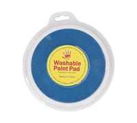 Paints Inking Pad Children Hand,Washable Ink Pad,Round Craft Ink Pads,Kids Graffiti Fingerprint Ink Pad Stamp for Wood Fabric Scrapbook (Sky Blue)