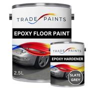 paints4trade 2 Pack Epoxy Garage Concrete Floor Paint - Dark Grey BS18B25-2.5L - Heavy Duty, Durable, Chemical & Oil Resistant, Long-Lasting Industrial Strength