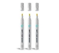 Paintsmiths 3 Pack Empty Aluminium Pump Action Marker Pen - 3mm Chisel Tip - 10ml Capacity - Fill with Inks, Paint - For Drawing, Painting, Artwork and Touch Up
