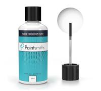 Paintsmiths Home Touch Up Paint - Repair Walls, Ceilings and Wood - Matt Finish - Bottle & Brush for Easy Application - High Opacity Emulsion for Scuffs, Scratches and Stains (White)