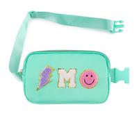 PainZieteg Girls Fanny Pack Travel Accessories Travel Empty Container, Green, 7.5'' L X 4.7'' W X 1.8'' T, Size M: