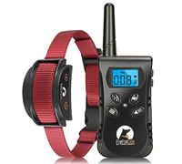 PAIPAITEK No Shock Dog Training Collar Remote Rechargeable Waterproof Vibration Beep No Bark No Prongs Behavior Aid 100 Levels Lcd Screen (Red)