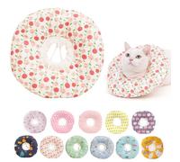 Paipeper Inflatable Cone Collar for Cats After Surgery,Soft & Alternative Cat Cone,Anti-Lick Wound Elizabethan,Comfortable E Collar(Little Cherry-xs)