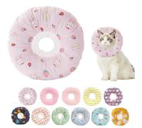 Paipeper Inflatable Cone Collar for Cats After Surgery,Soft & Alternative Cat Cone,Anti-Lick Wound Elizabethan,Comfortable E Collar(Floret-s)