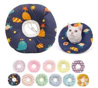 Paipeper Inflatable Cone Collar for Cats After Surgery,Soft & Alternative Cat Cone,Anti-Lick Wound Elizabethan,Comfortable E Collar(seafloor-l)