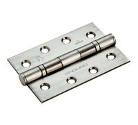 PAIR 102 x 68 x 2.2mm Ball Bearing Hinge Satin Steel Interior Door