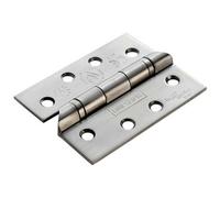 PAIR 102 x 76 x 3mm 13 Ball Bearing Hinge Stainless Steel Interior Door