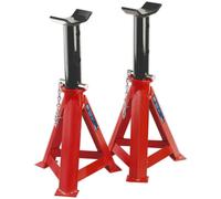 PAIR 12 Tonne Axle Stands - Full Width Crutch - 525mm to 765mm Working Height