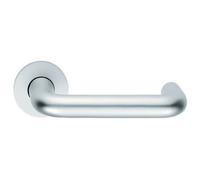 PAIR 19mm Round Bar Safety Lever on Round Rose DDA Compliant Satin Aluminium Loops Multi One Size