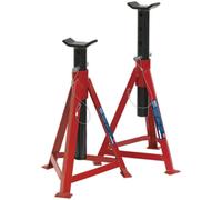 PAIR 2.5 Tonne Axle Stands - Full Width Crutch - 475mm to 705mm Working Height