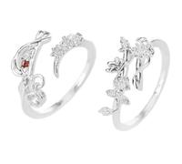 Pair (2) of Tian Guan Ci Fu Heaven's Official Blessing Anime Hua Cheng Xie Lian Cosplay Ring Rings Adjustable Props Jewelry for Fans SET OF 2