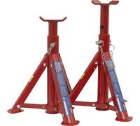 PAIR 2 Tonne Folding Axle Stands - Steel Construction - 366mm Max Height