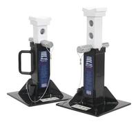 Pair 20 Tonne Axle Stands - Heavy Duty Steel Frame - 332 To 485mm - Large Crutch