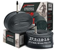 Pair 27.5 x 2.0/2.60 Inner Tubes Schrader/Presta 27.5 inch - Butyl Tube | Butyl Rubber Bicycle Tubes 27.5 inch, Spare Inner Tube for Mountain, Hybrid and Electric Bikes, Front and Rear Set