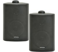 (PAIR) 2x 4" 70W Black Outdoor Rated Speakers Wall Mounted HiFi 8Ohm & 100V
