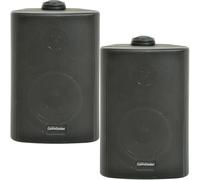 (PAIR) 2x 5.25" 90W Black Outdoor Rated Speakers Wall Mounted HiFi 8Ohm & 100V
