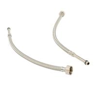 PAIR 400MM LONG FLEXIBLE MONOBLOC TAP CONNECTORS WITH 60MM EXTENSION AND 10MM CONNECTOR