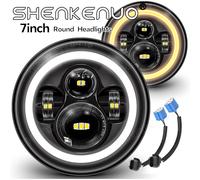 Pair 7" LED HEADLIGHTS E MARKED RHD FOR LAND ROVER DEFENDER 90 110 200 300 Tdi