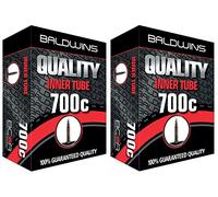 PAIR 700c Baldwins Cycle/Bike Inner Tubes 700 x 20c to 25c (Fits any 20c, 22c, 23c, 25c) 48mm Long Presta/French Type Valves (Pack of 2)